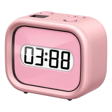 Please make me an alarm clock digital that will show six o'clock in the morning and make it in the style of ios 18.1 and aesthetic and the color is light pink  sticker