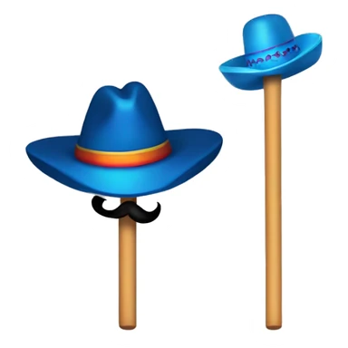 an "N" blue with a magic stick next to him and on that "N" put a mexican hat sticker