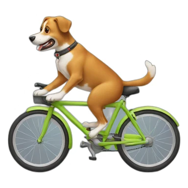 Dog driving bike  sticker