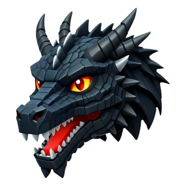 Minecraft black dragon head sticker
