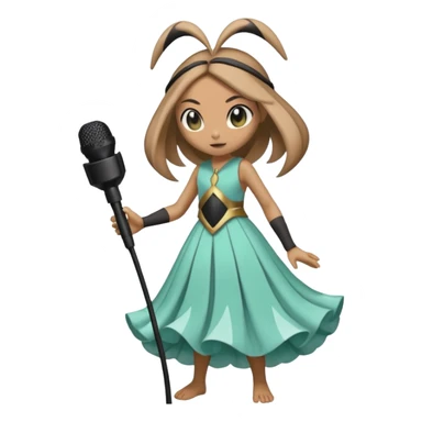 Meloetta-Gible-Pokémon-Fakémon-fusion-hybrid-creature sticker