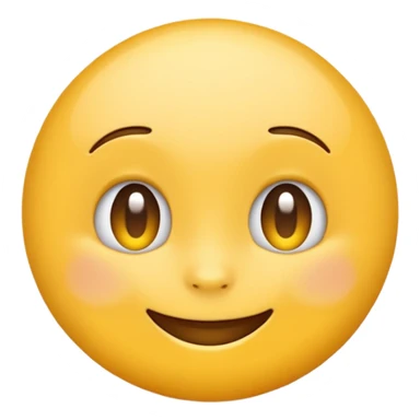 Emoji, yellow round teasing smile sticker