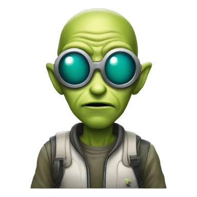 Alien geeking out sticker