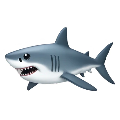 korean shark that is sad sticker