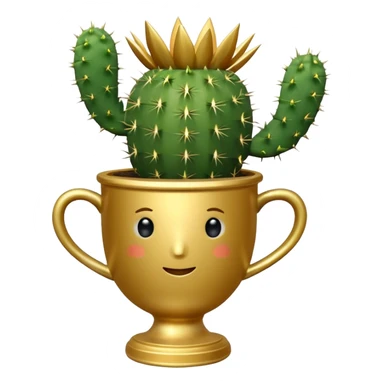 golf trophy cactus sticker