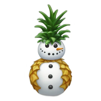 Snowman on a Pineaple sticker