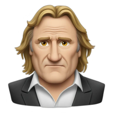 Gérard Depardieu qui fume sticker