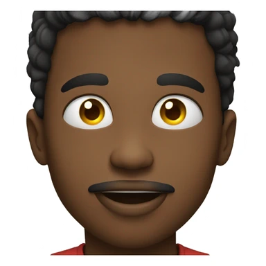 A black person eating an apple sticker