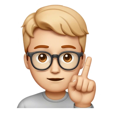 i want the nerd face emoji with finger, but it's ferris rust logo sticker