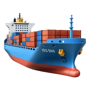 A container ship sticker