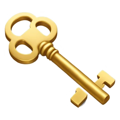Gold colour Key sticker