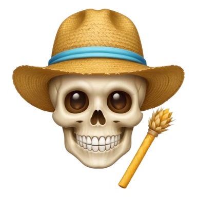 Skull strawhat crew emoji sticker