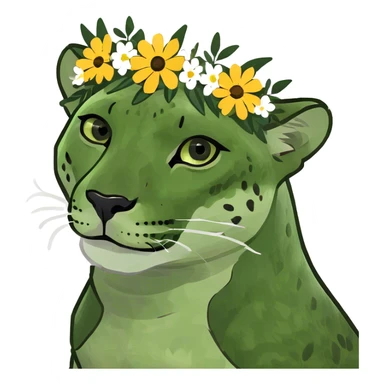Cheetah covered in flowers sticker