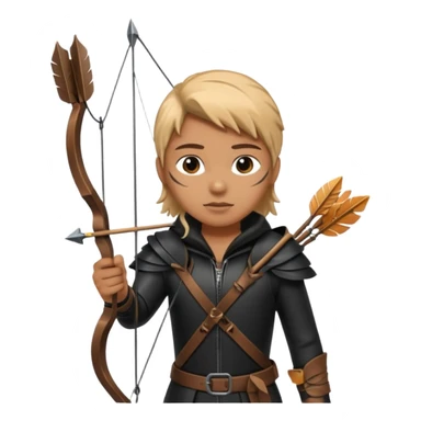 The classic hunter image with bow and arrow sticker