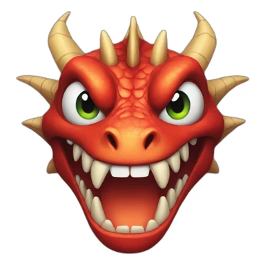scary dragon face sticker