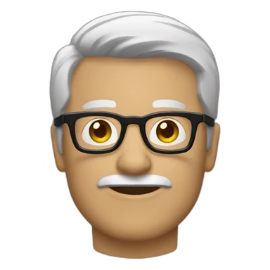 man in black glasses sticker