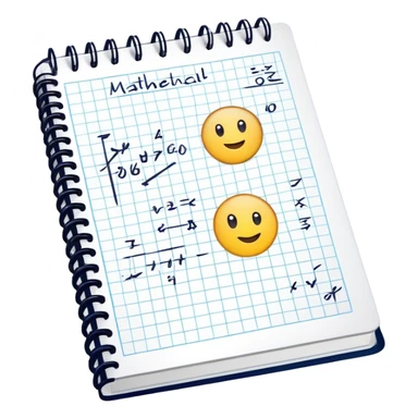 a notebook with lots of mathematical sketches sticker