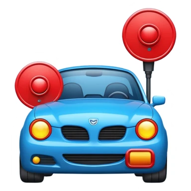 SIRENA DE CARRO DE POLICIA  sticker