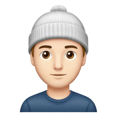 Guy wearing a beanie sticker