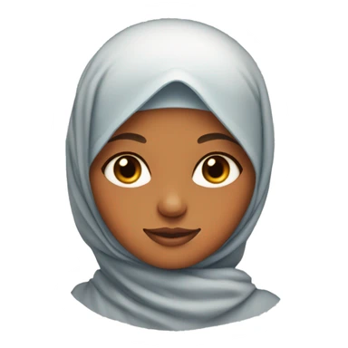 hijabi girl with blue eyes and in her arm a orange cat sticker