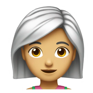 Chica con pelo largo rubio sticker