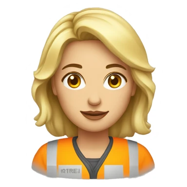 construtora mulher branca loira sticker