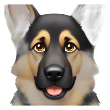 German Shepard floppy ears sticker