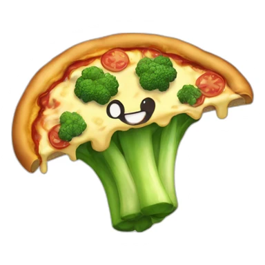 Brocolli pizza  sticker