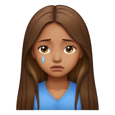 pretty brown girl who is sad sticker