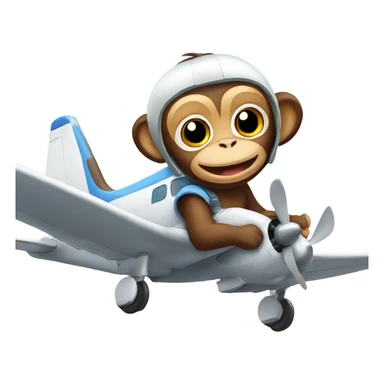 Monkey in plane sticker