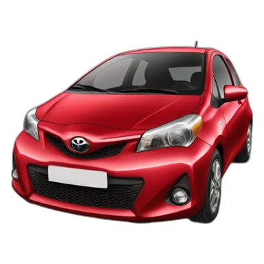 Toyota yaris rojo sticker