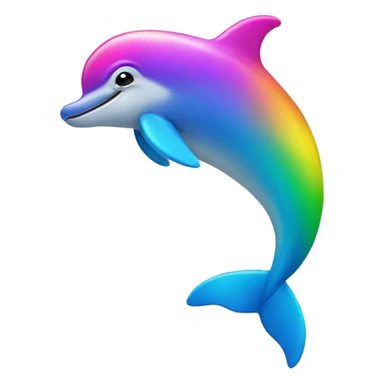 Rainbow dolphin  sticker
