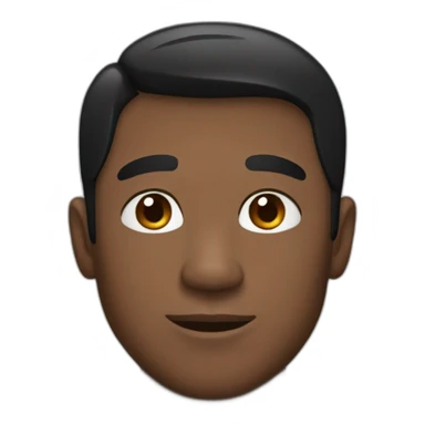 Man face, long black bear, short hair sticker