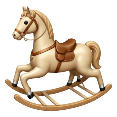 beige plus Rocking Horse sticker