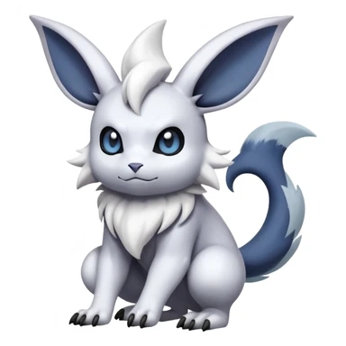 Mewostic-Absol-Minccino-Pokémon-Fakémon-hybrid-creature (full body) sticker