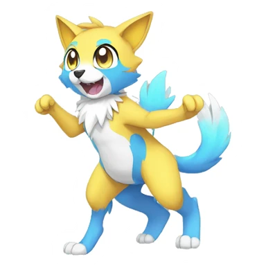  Colorful Shiny FurSona Fakemon Full Body sticker
