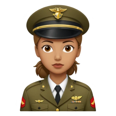 Female US Marine soldier sticker