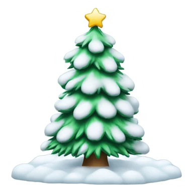 cute christmas tree covered in snow sticker