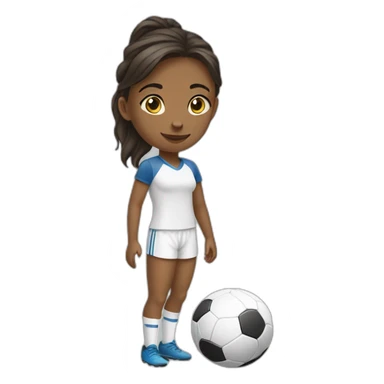 Fille qui joue au foot sticker