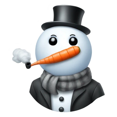 Snowman smoking  sticker