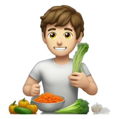 mr beast eating vegetables but it's actually people sticker