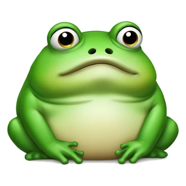 Fat frog with hand crying sticker