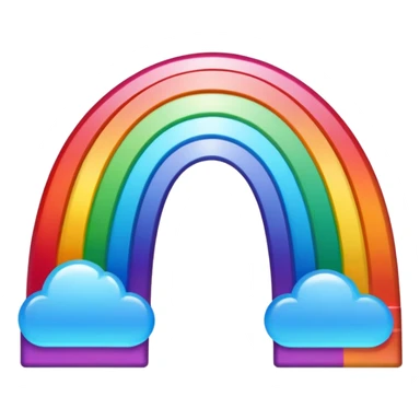 Multidimensional prismatic rainbow sticker