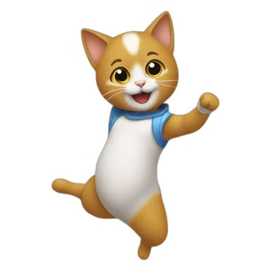 UN CHAT QUI n saute le monde sur un bebe qui danse et puis le logoyoutube tombe sur un bebe sticker
