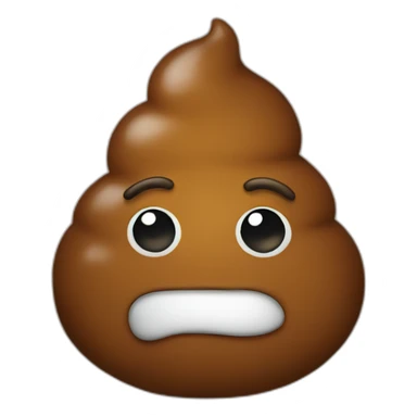 Poo with a shape of poo sticker