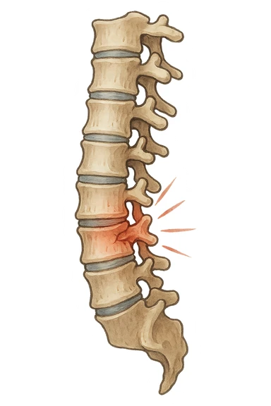 Compressione della colonna vertebrale sticker