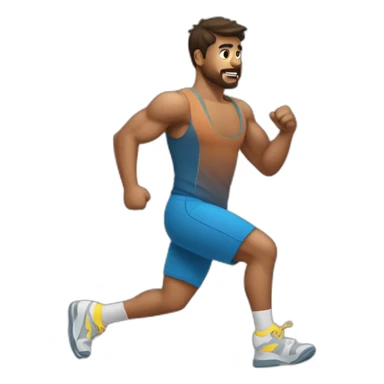 Hombre haciendo ejercicio sticker