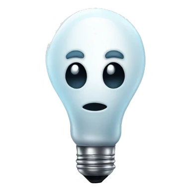lightbulb with ghost sticker