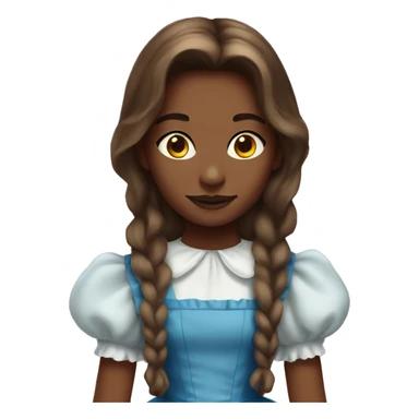 alice-wonderland-halloween with brown hair and brown skin sticker