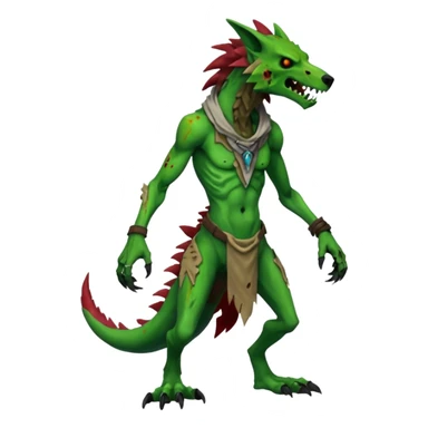 Zombie vernid-sergal-protogen-primagen-fusion-hybrid, full body sticker